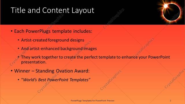 Title and Content presentation slide layout