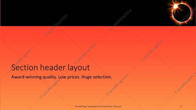 Section Header presentation slide layout