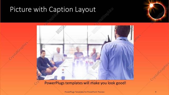 Picture with Caption presentation slide layout