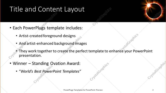 Title and Content presentation slide layout