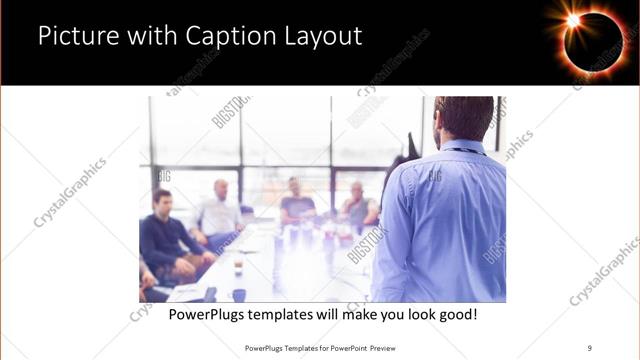 Picture with Caption presentation slide layout