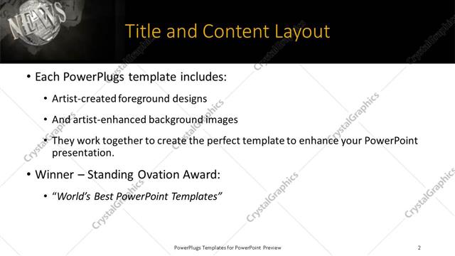 Title and Content presentation slide layout