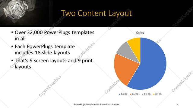 Two Content presentation slide layout