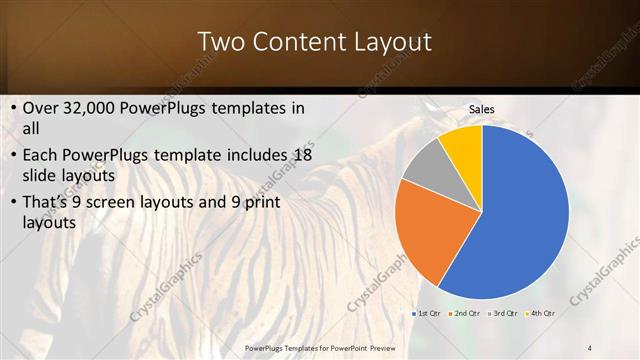 Two Content presentation slide layout