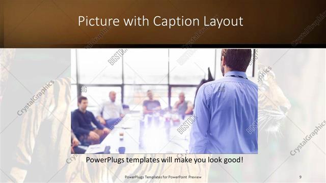 Picture with Caption presentation slide layout