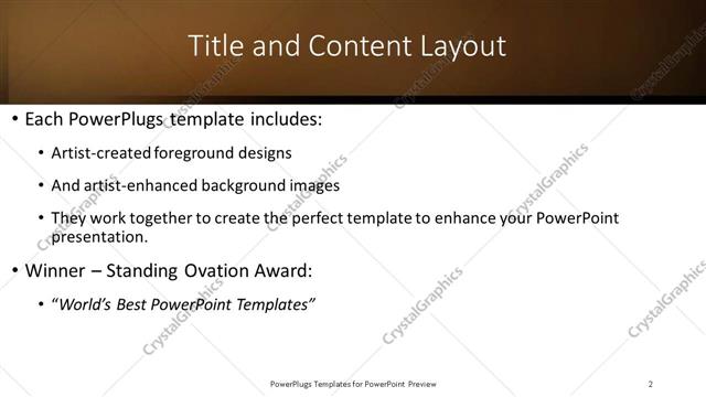 Title and Content presentation slide layout