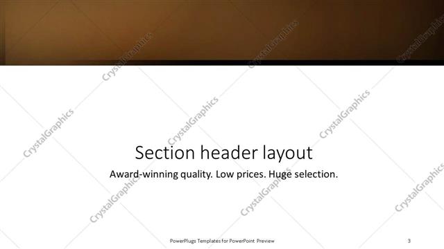 Section Header presentation slide layout