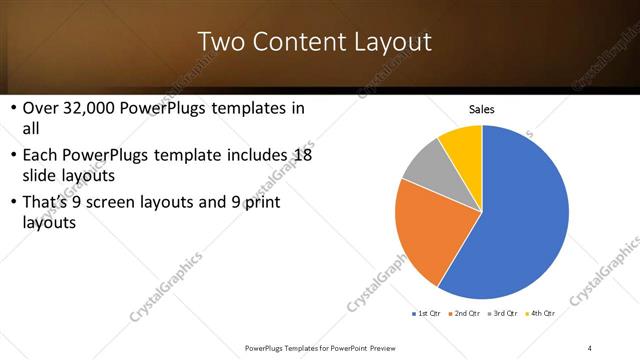 Two Content presentation slide layout
