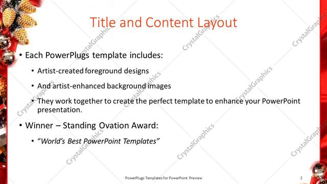 Title and Content presentation slide layout