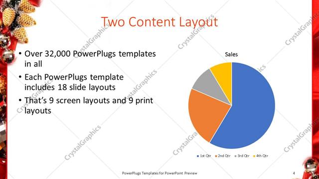Two Content presentation slide layout