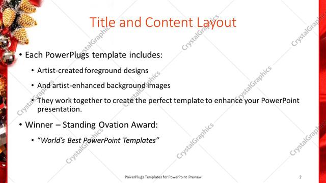Title and Content presentation slide layout