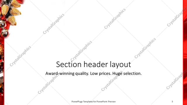 Section Header presentation slide layout