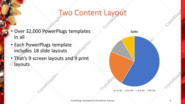 Two Content presentation slide layout