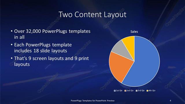 Two Content presentation slide layout