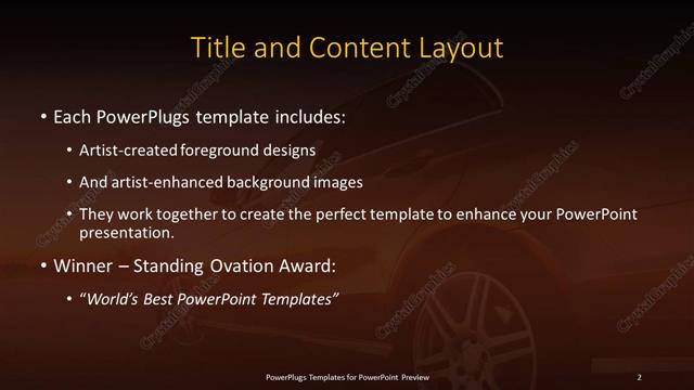 Title and Content presentation slide layout