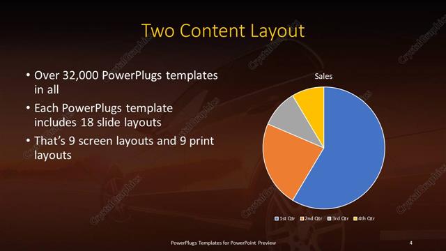 Two Content presentation slide layout