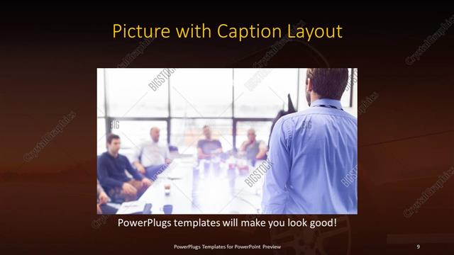 Picture with Caption presentation slide layout