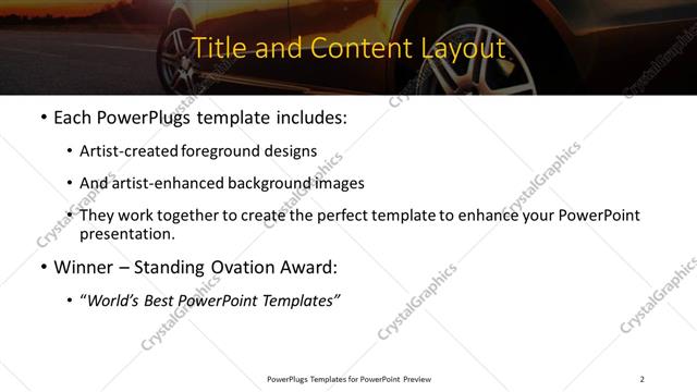 Title and Content presentation slide layout