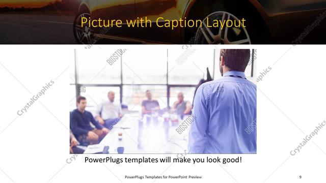 Picture with Caption presentation slide layout