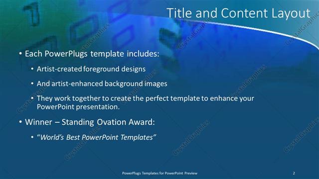 Title and Content presentation slide layout
