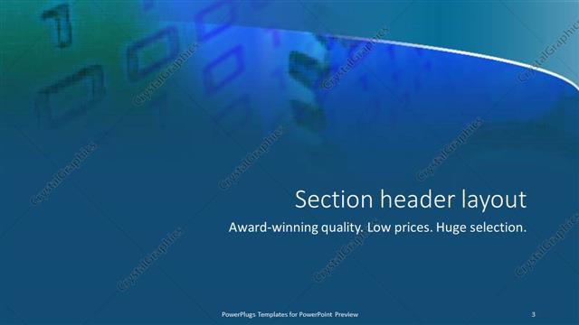 Section Header presentation slide layout