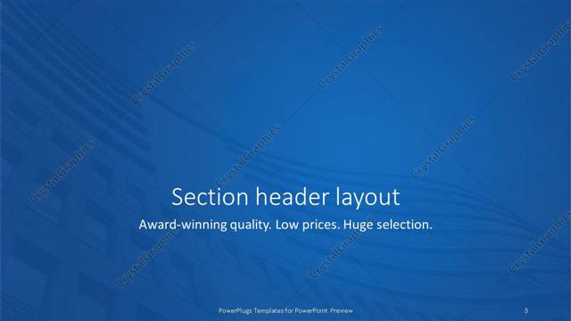 Section Header presentation slide layout