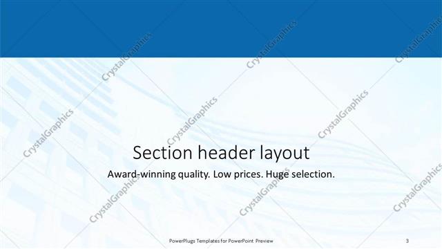 Section Header presentation slide layout