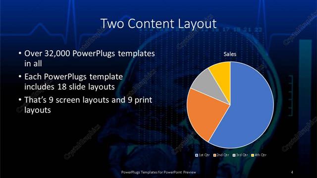Two Content presentation slide layout