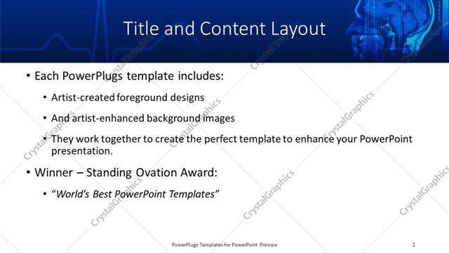 Title and Content presentation slide layout