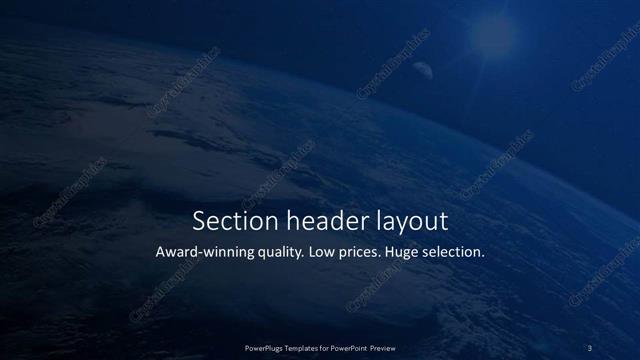 Section Header presentation slide layout