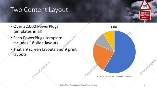 Two Content presentation slide layout