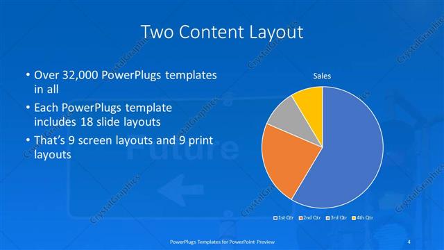 Two Content presentation slide layout