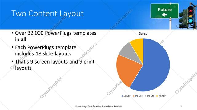 Two Content presentation slide layout