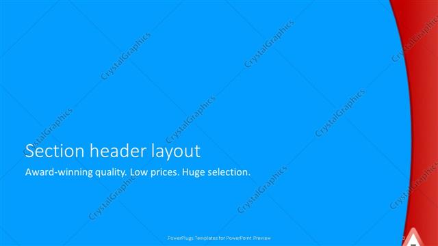 Section Header presentation slide layout
