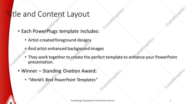 Title and Content presentation slide layout