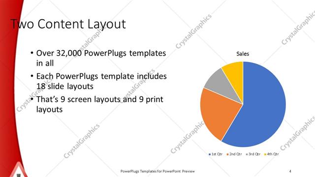 Two Content presentation slide layout