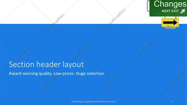 Section Header presentation slide layout
