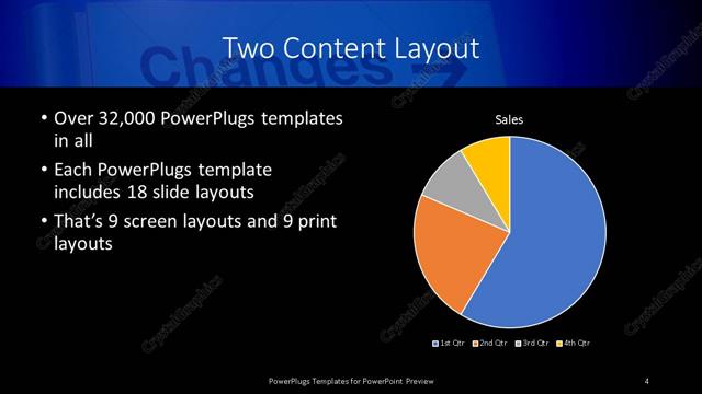 Two Content presentation slide layout