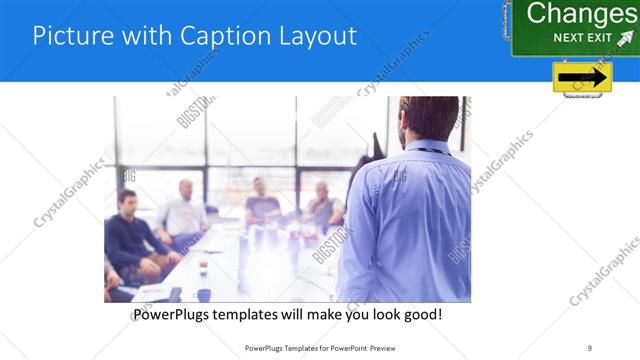 Picture with Caption presentation slide layout