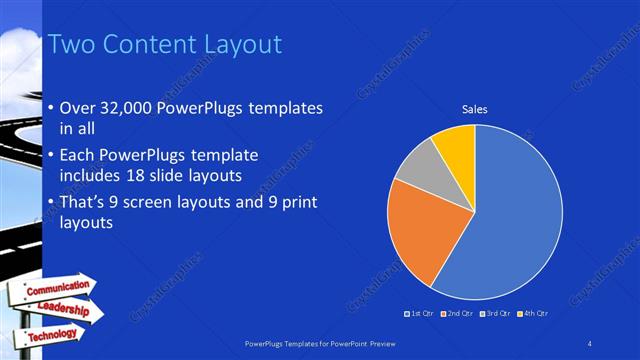 Two Content presentation slide layout
