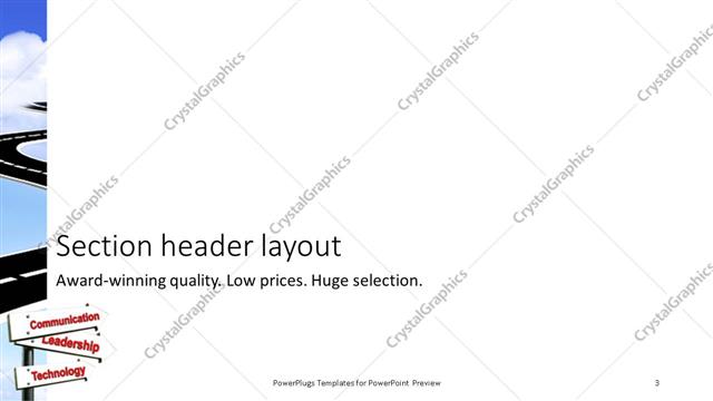 Section Header presentation slide layout