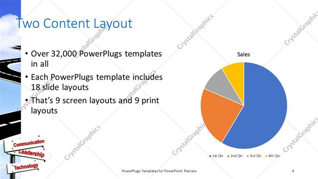 Two Content presentation slide layout