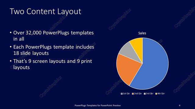 Two Content presentation slide layout