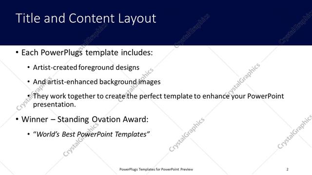 Title and Content presentation slide layout
