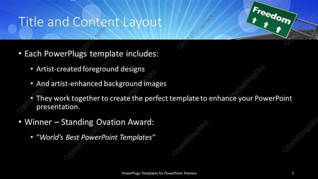 Title and Content presentation slide layout