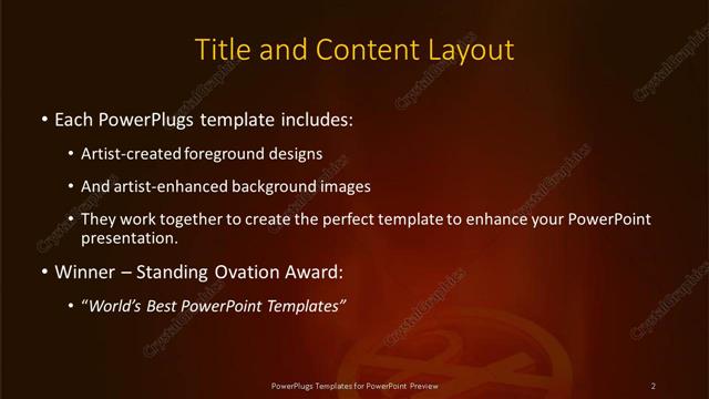 Title and Content presentation slide layout