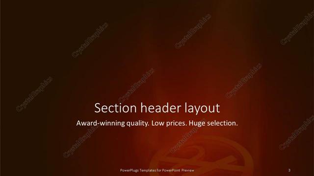 Section Header presentation slide layout