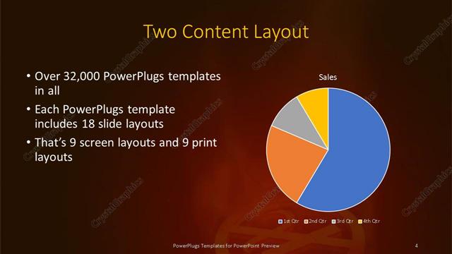 Two Content presentation slide layout