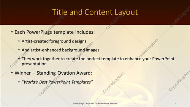 Title and Content presentation slide layout