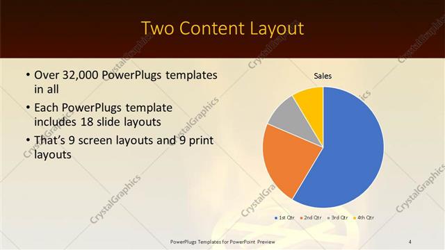 Two Content presentation slide layout